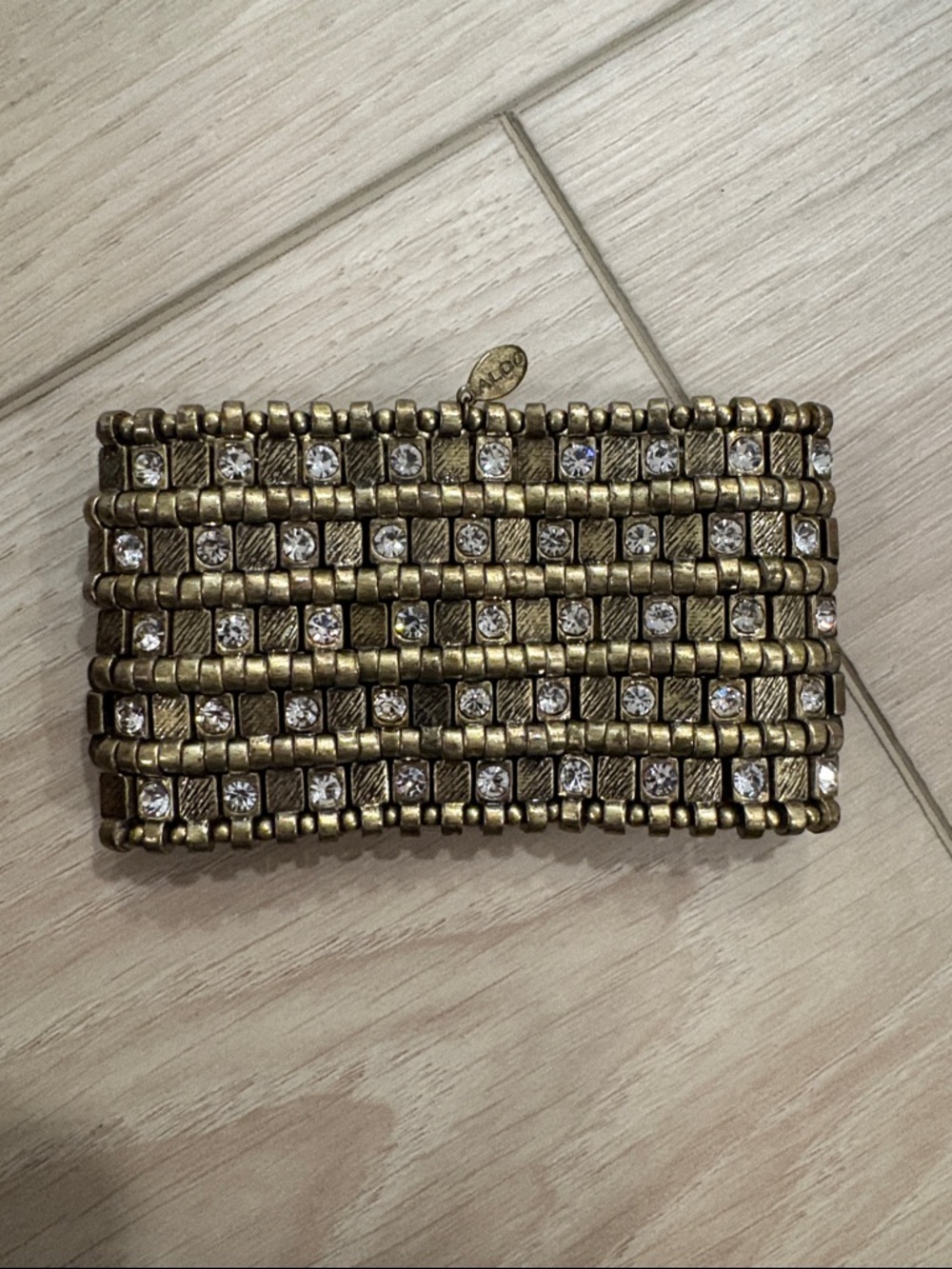 Elegant Gold and Silver stretch cuff Bracelet